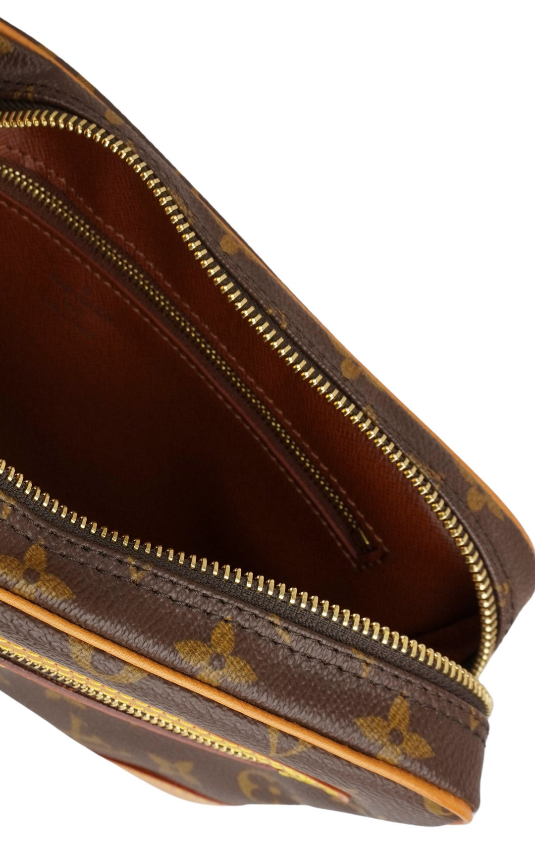 Louis Vuitton Vintage Pochette Marly Dragonne Clutch Bag in Brown Monogram