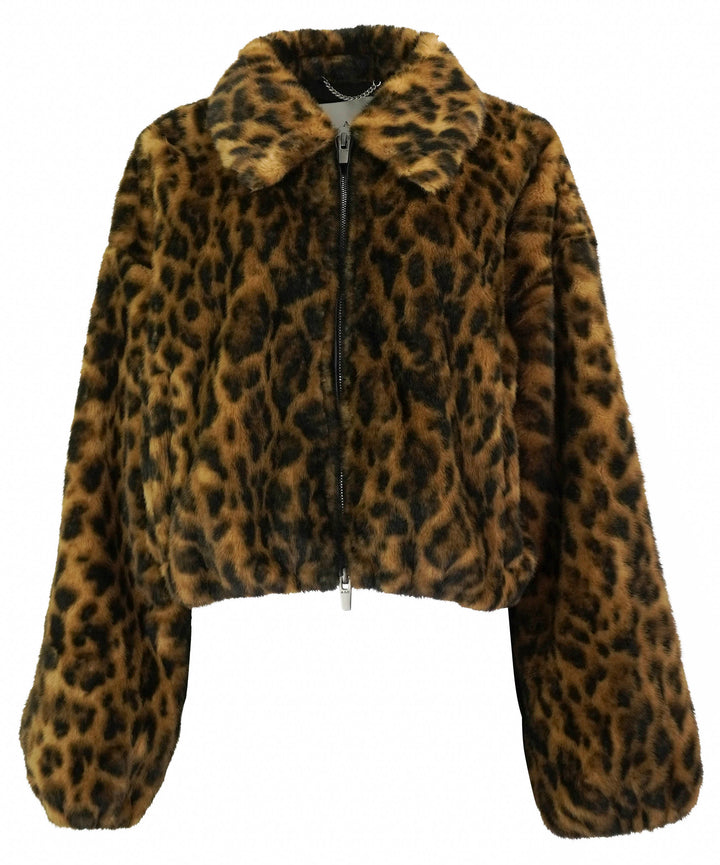 A.L.C. Esme Faux Fur Jacket in Leopard Print - Discounts on A.L.C. at UAL