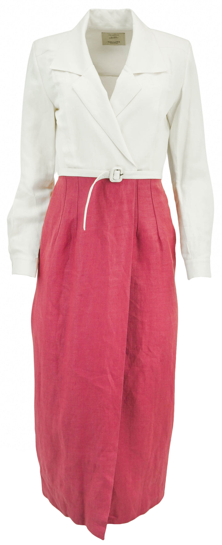 Giuliva Heritage Belted Wrap Dress in Pink/White - Discounts on Giuliva Heritage at UAL