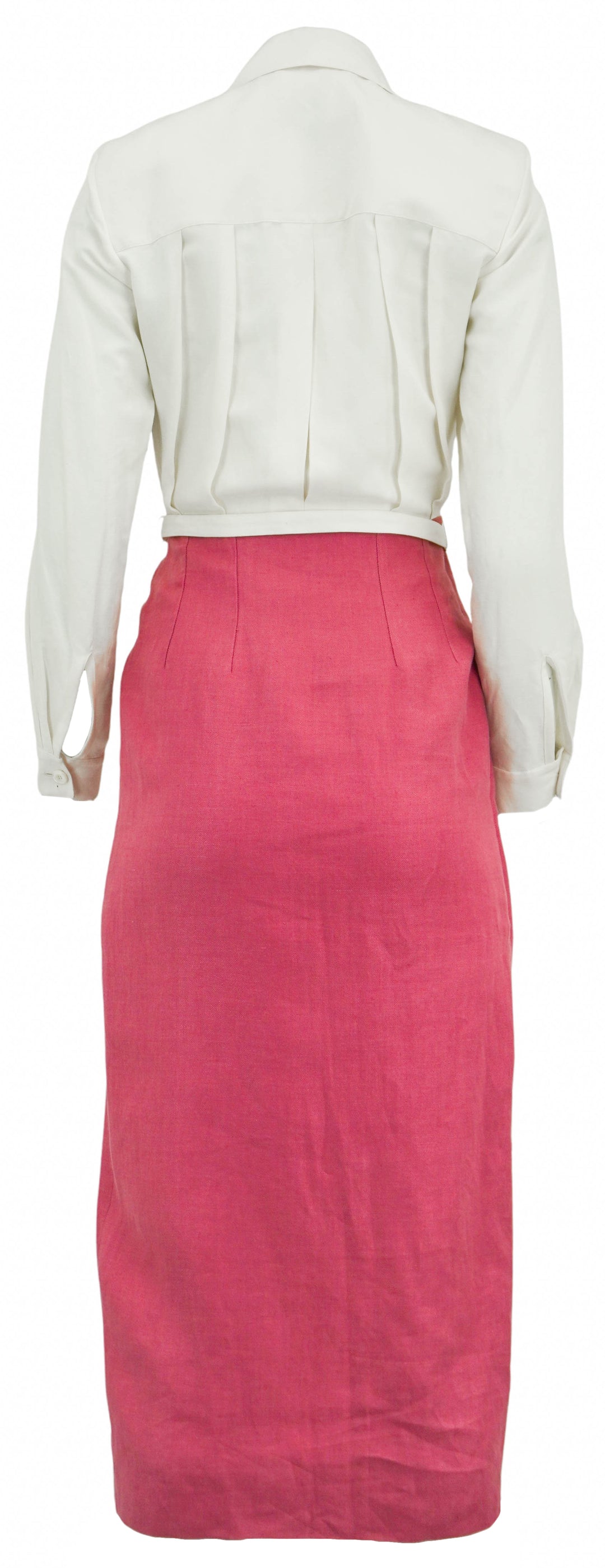 Giuliva Heritage Belted Wrap Dress in Pink/White - Discounts on Giuliva Heritage at UAL