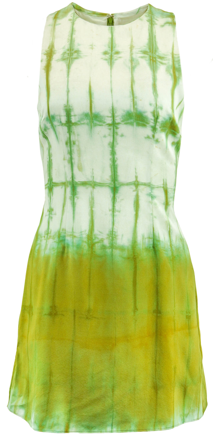 Alejandra Alonso Rojas Silk Dress in Green Shibori - Discounts on Alejandra Alonso Rojas at UAL