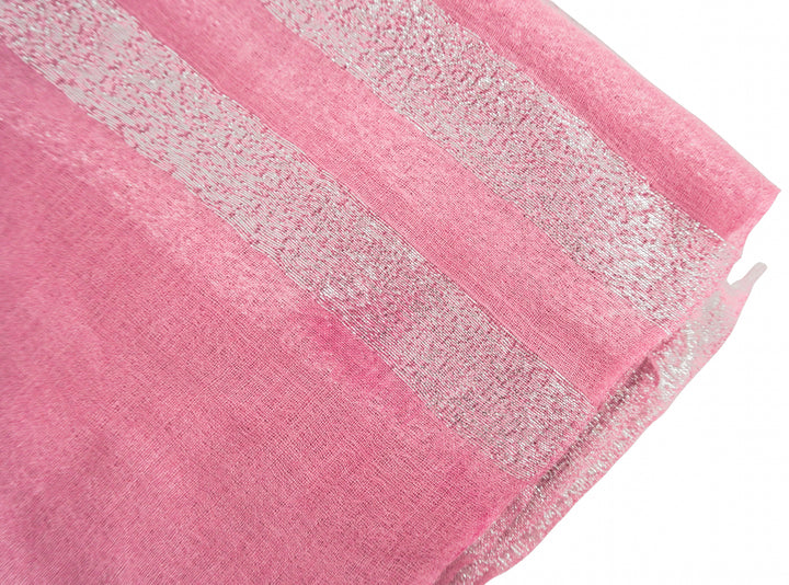 Bajra Cashmere Scarf in Pink and Silver - Discounts on Bajra at UAL
