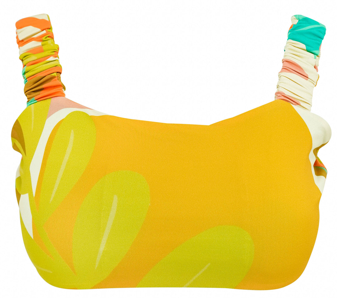 Nomads Current Bikini Top in Freshmint Guava Duff Print - Discounts on Nomads at UAL