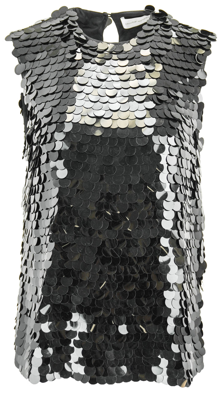 Christian Wijnants Takoda Top in Black Sequin