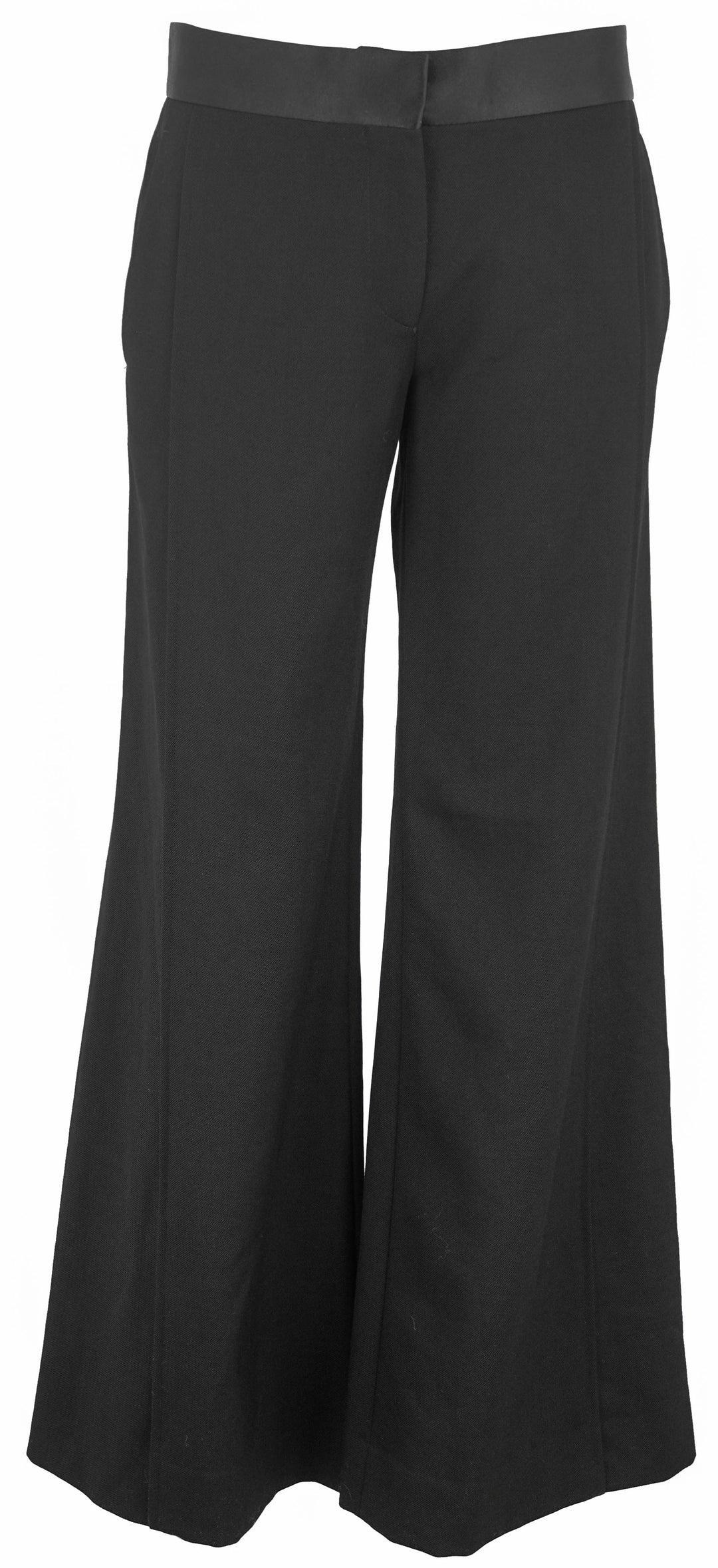 Victoria Beckham Satin Waistband Trousers in Black - Discounts on Victoria Beckham at UAL