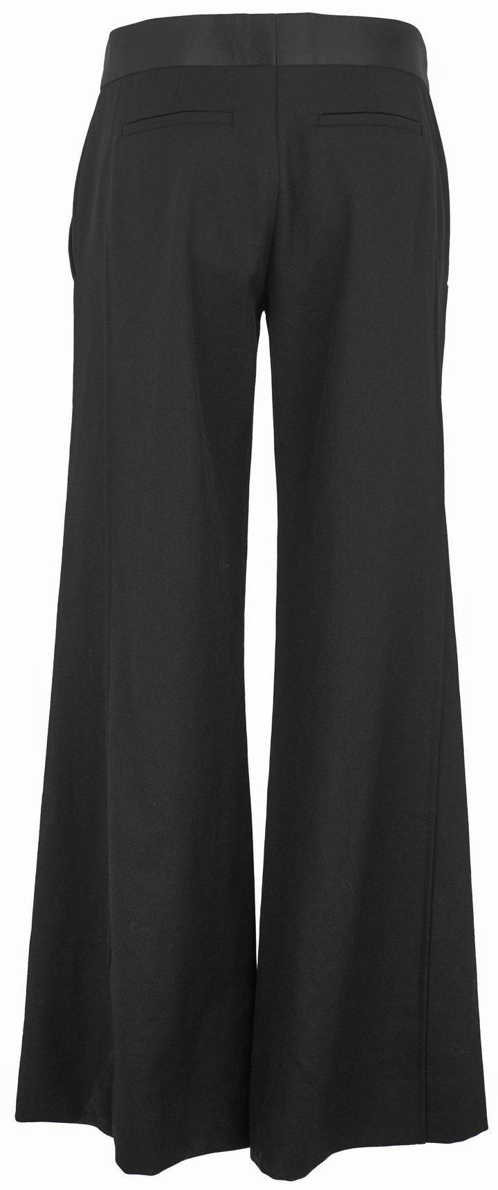 Victoria Beckham Satin Waistband Trousers in Black - Discounts on Victoria Beckham at UAL