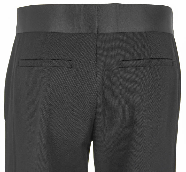 Victoria Beckham Satin Waistband Trousers in Black - Discounts on Victoria Beckham at UAL