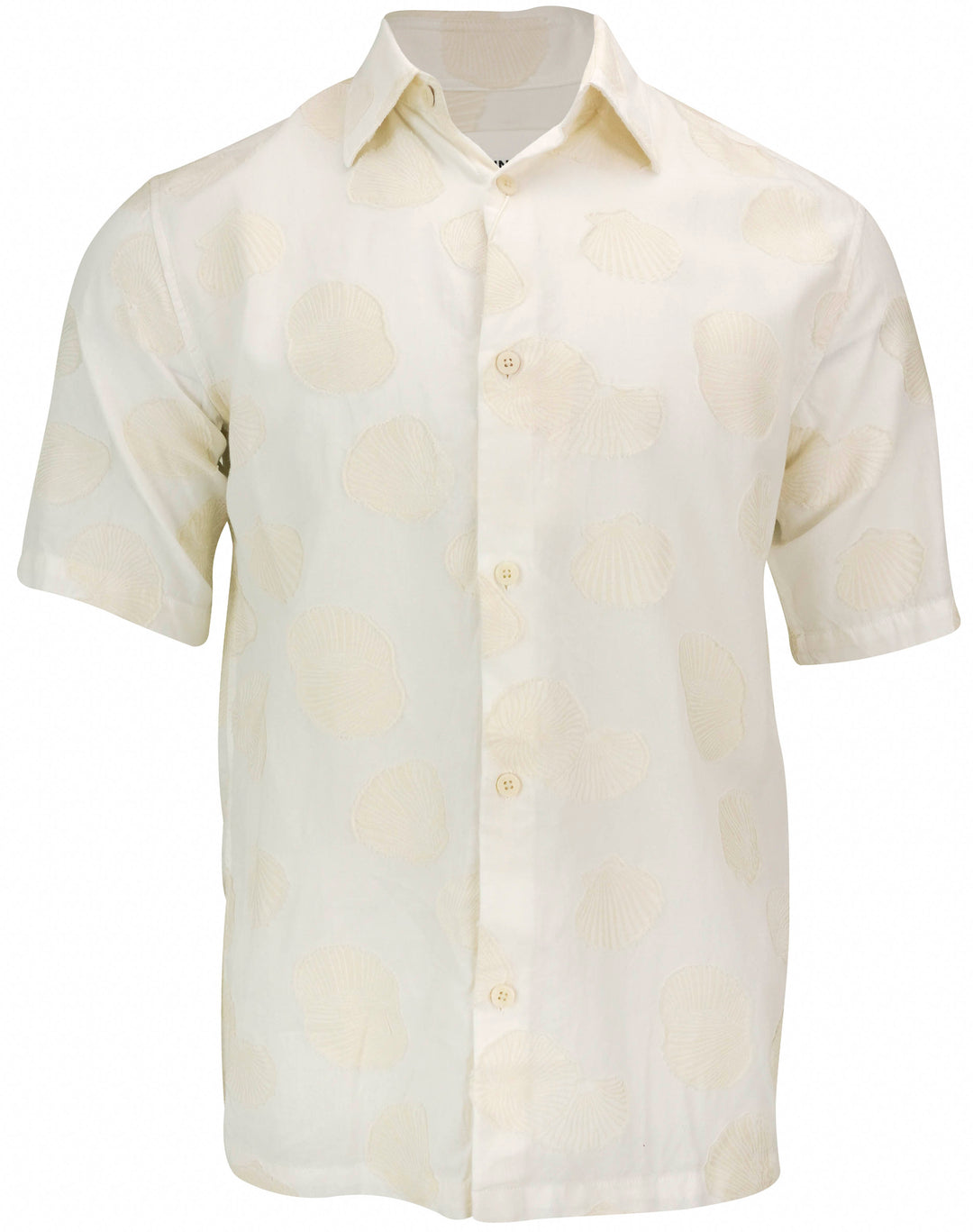 NN.07 Freddy Fil Coupé Jacquard Shirt in Cream - Discounts on NN. 07 at UAL