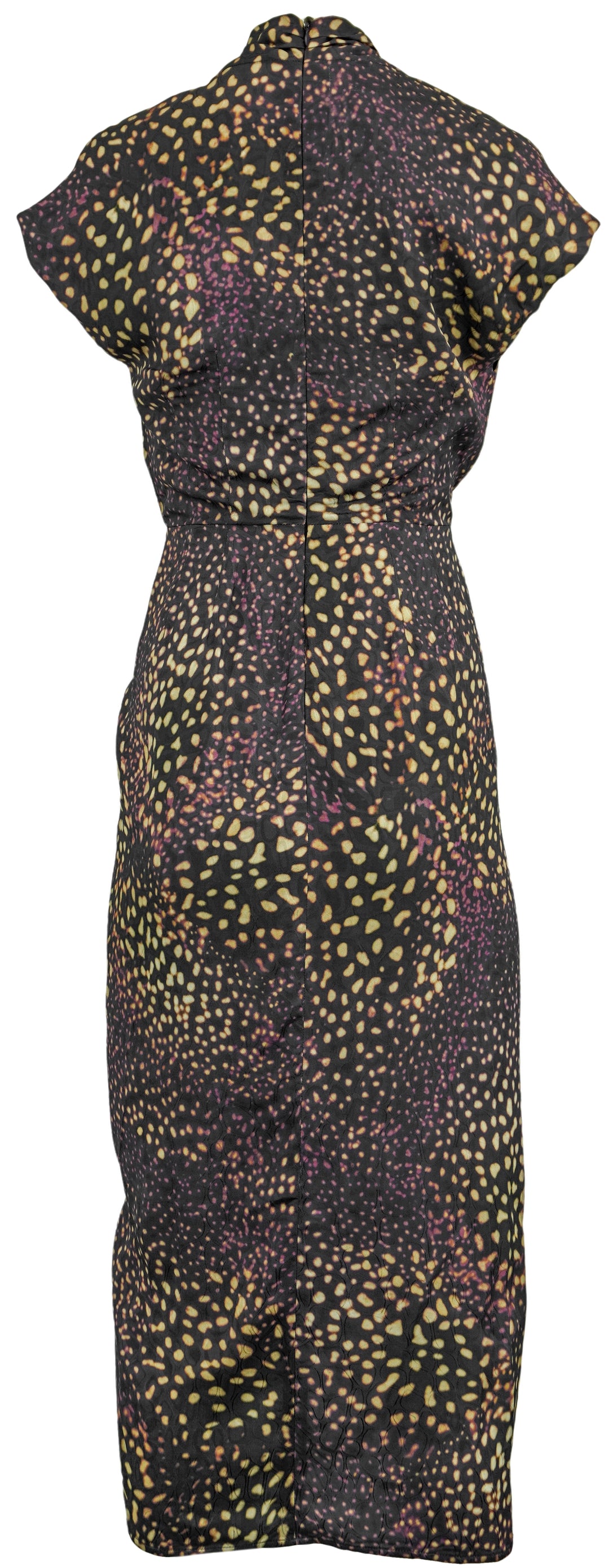 Dries Van Noten Wrap-Effect Printed Dress in Purple - Discounts on Dries Van Noten at UAL