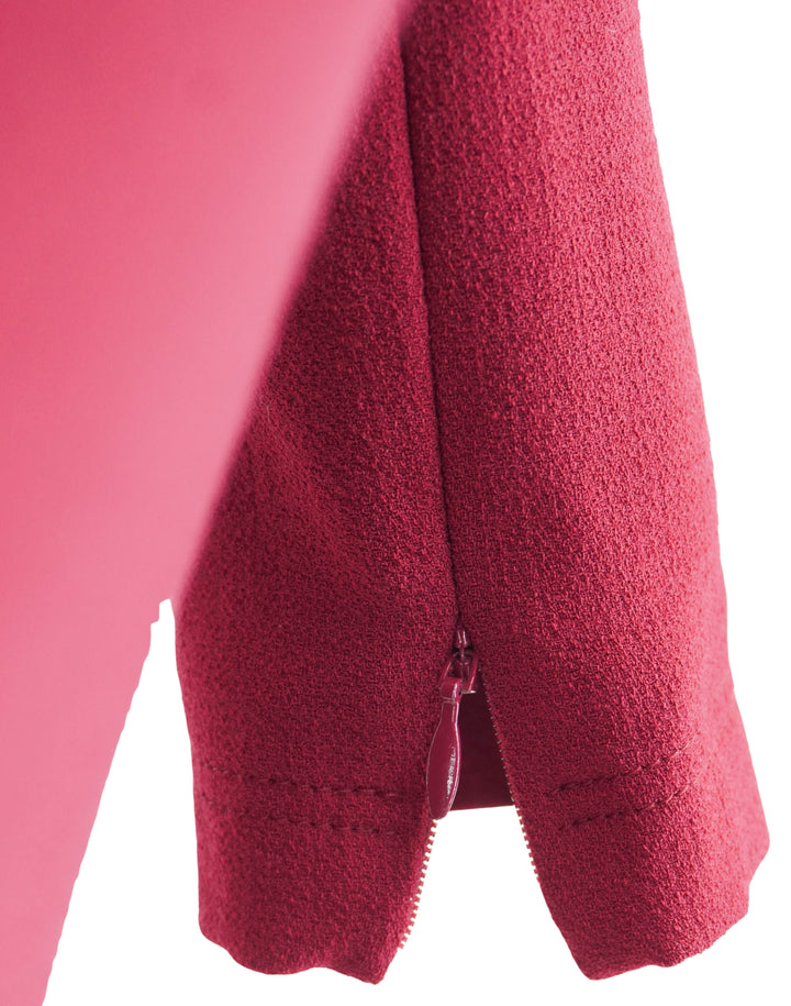Victoria Beckham Long Sleeve Midi Dress in Oxblood