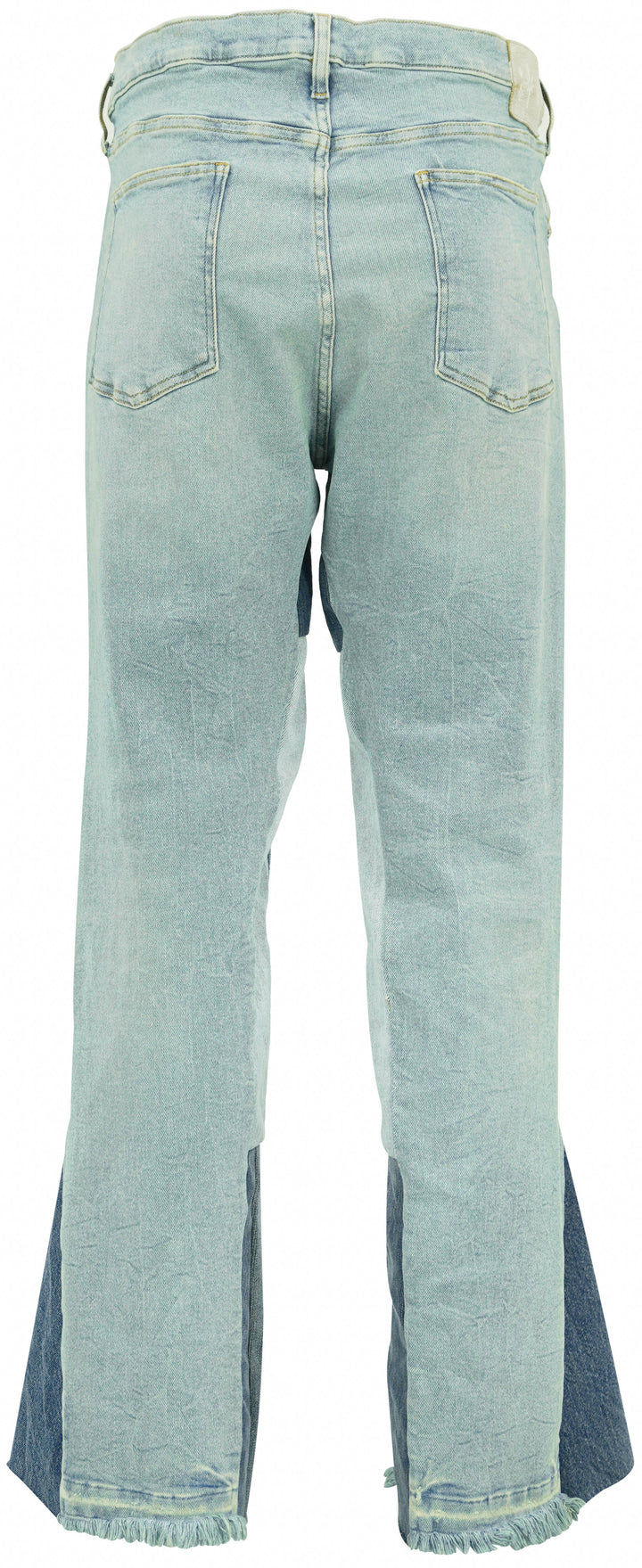 Lost Daze Patchwork Flared Jeans in Multicolor Denim - Discounts on Lost Daze at UAL