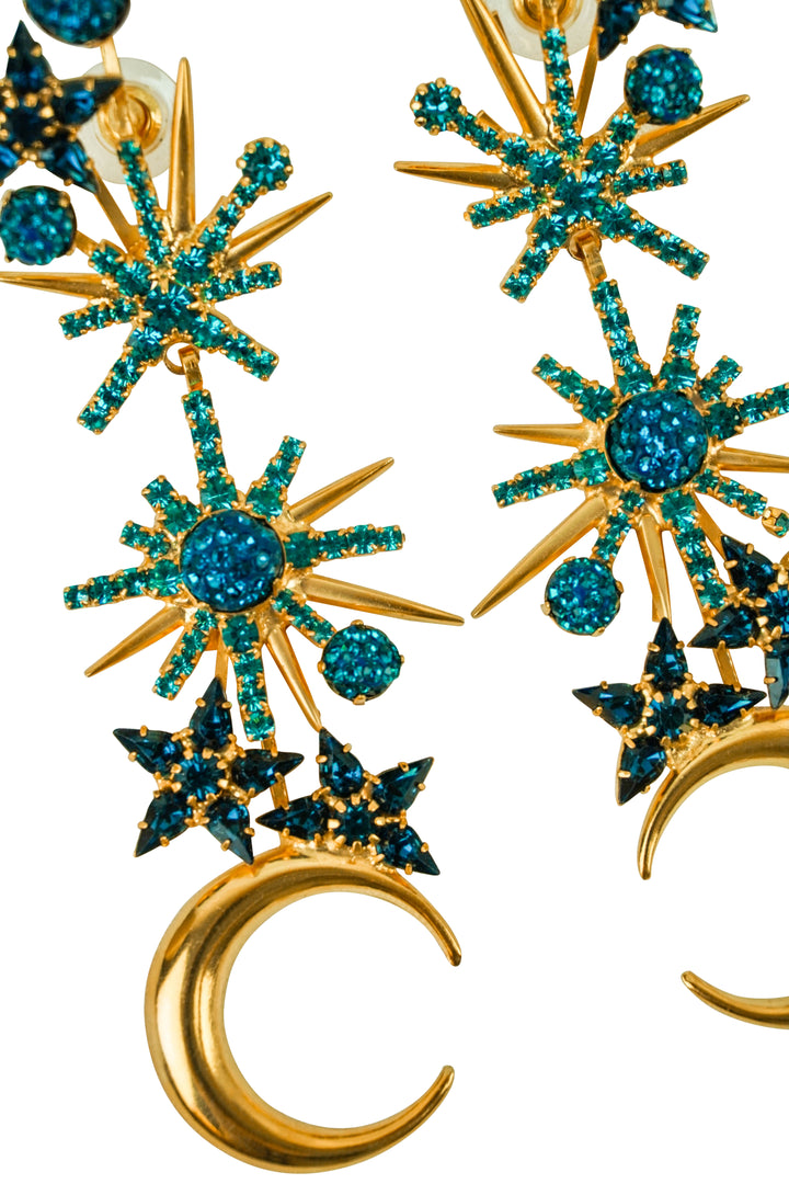 Elizabeth Cole Cassiopeia Earrings in Blue - Discounts on Elizabeth Cole at UAL