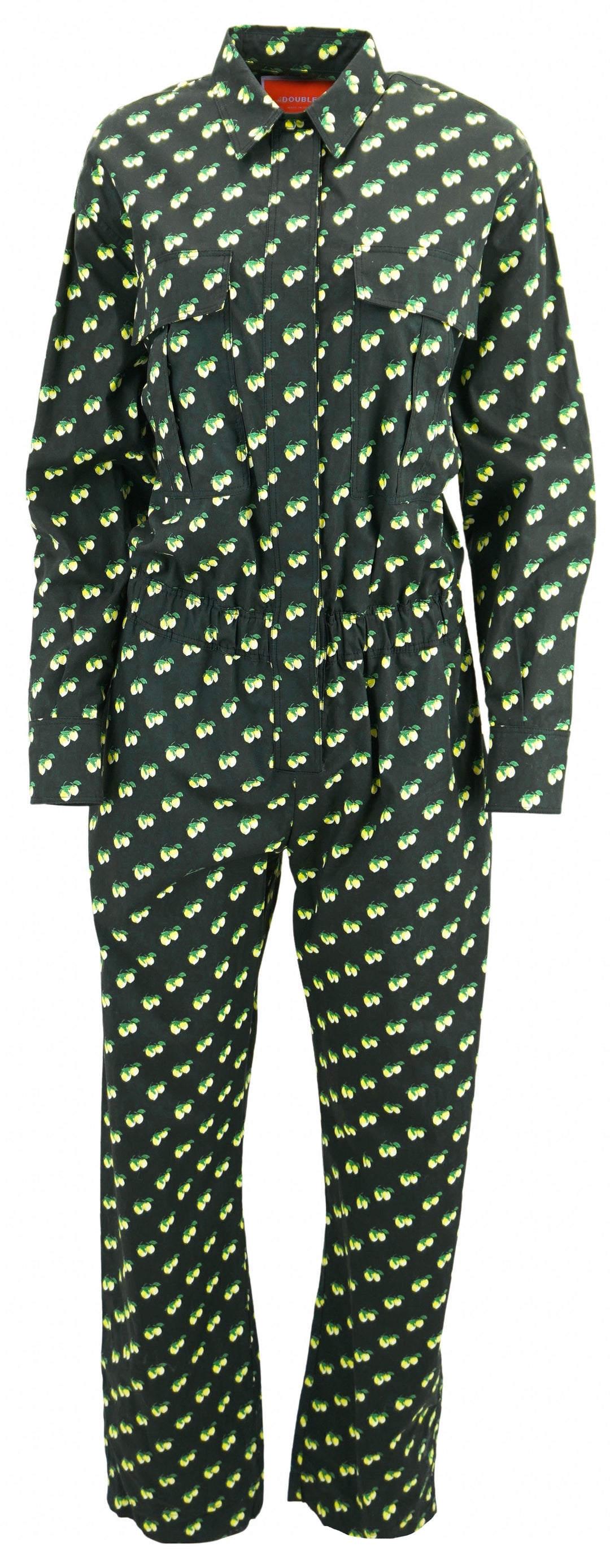 La DoubleJ. Aviator Jumpsuit in Black Limoncello Print - Discounts on La DoubleJ. at UAL