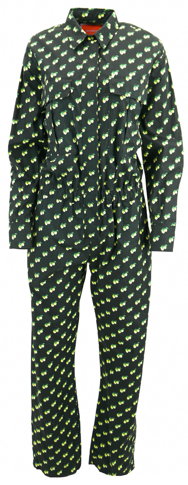 La DoubleJ. Aviator Jumpsuit in Black Limoncello Print - Discounts on La DoubleJ. at UAL
