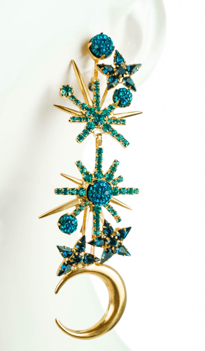 Elizabeth Cole Cassiopeia Earrings in Blue - Discounts on Elizabeth Cole at UAL
