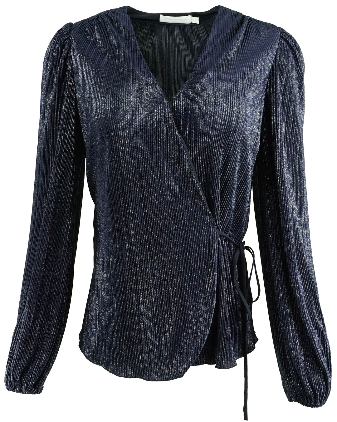 Jonathan Simkai Plisse Wrap Top in Midnight - Discounts on Jonathan Simkhai at UAL