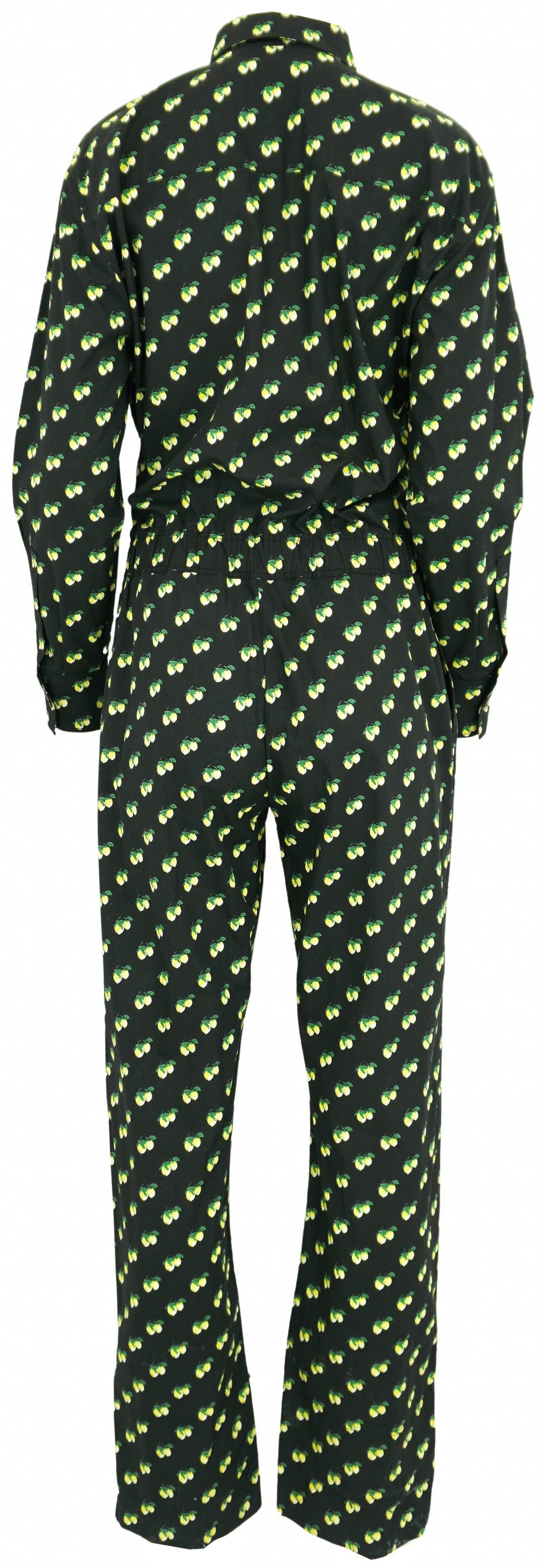 La DoubleJ. Aviator Jumpsuit in Black Limoncello Print - Discounts on La DoubleJ. at UAL