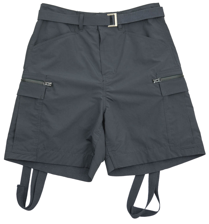 Sacai Matte Taffeta Shorts in Navy - Discounts on sacai at UAL