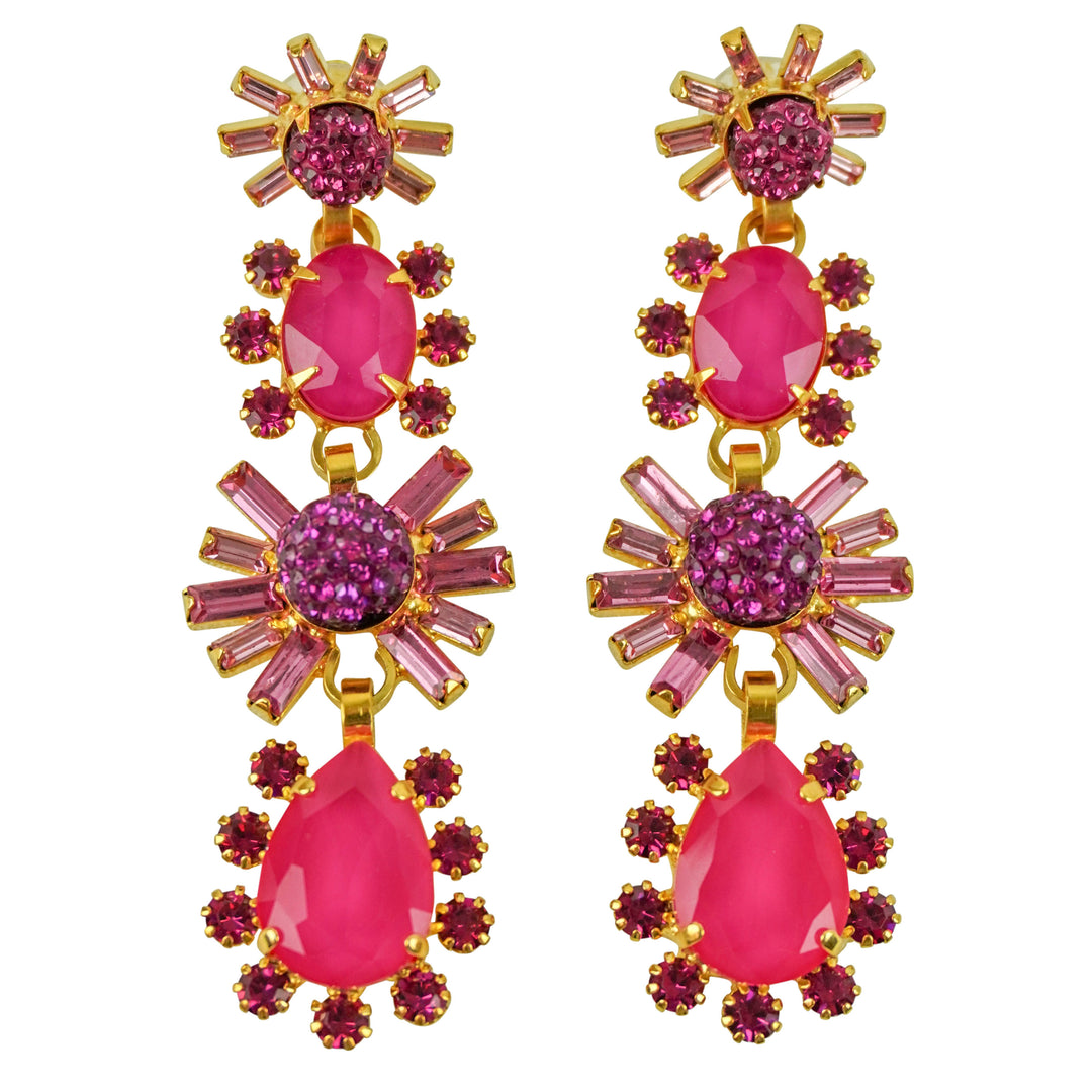 Elizabeth Cole Lila Earrings in Hot Pink - Discounts on Elizabeth Cole at UAL
