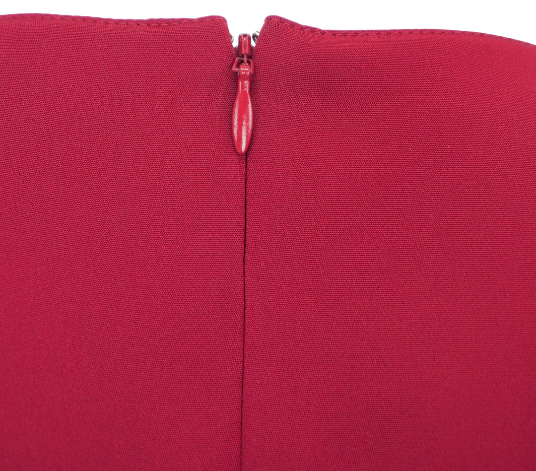 Altuzarra Danielle Sheer Sleeve Midi Dress in Syrah