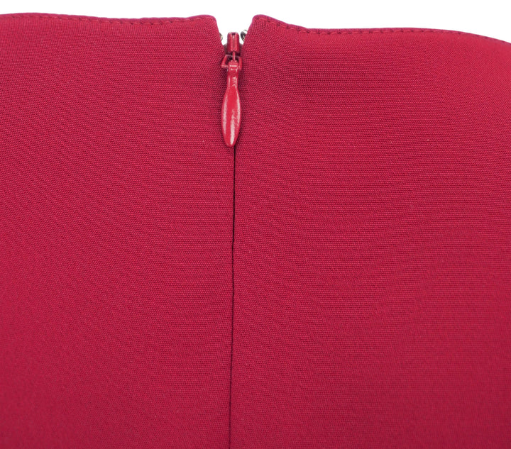 Altuzarra Danielle Sheer Sleeve Midi Dress in Syrah