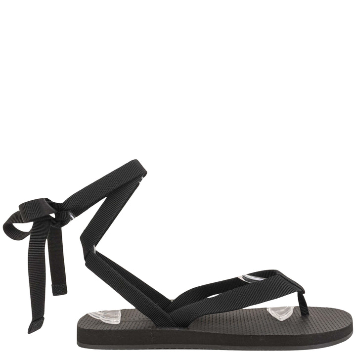 The Row Dune Knot Sandals in Black