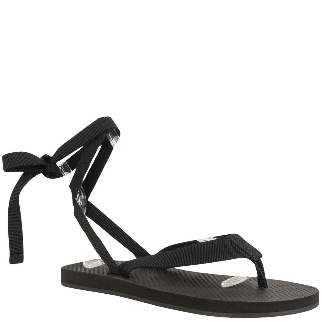The Row Dune Knot Sandals in Black