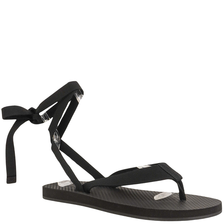 The Row Dune Knot Sandals in Black