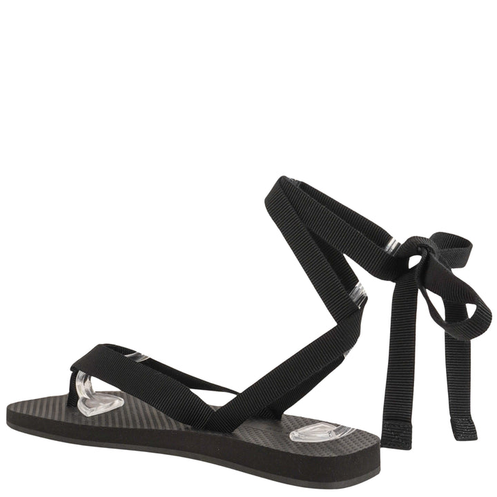 The Row Dune Knot Sandals in Black