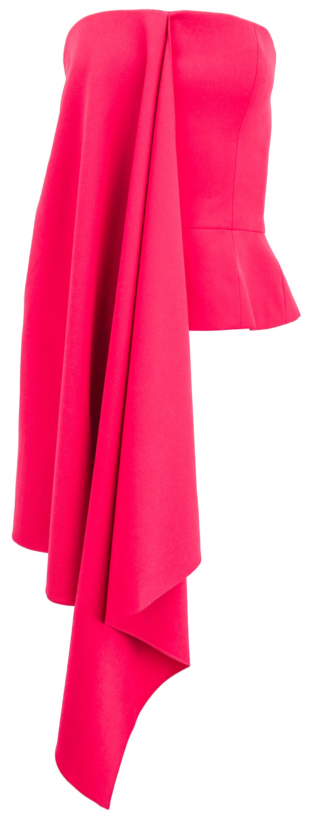 Del Core Strapless Draped Top in Raspberry - Discounts on Del Core at UAL