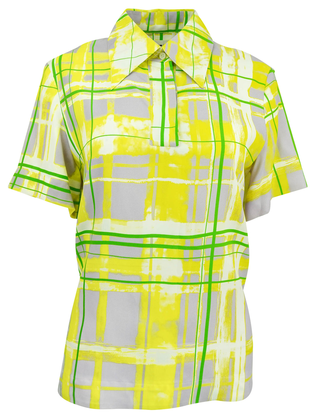 Maison Rabih Kayrouz Painted Check Shirt in Spring - Discounts on Maison Rabih Kayrouz at UAL
