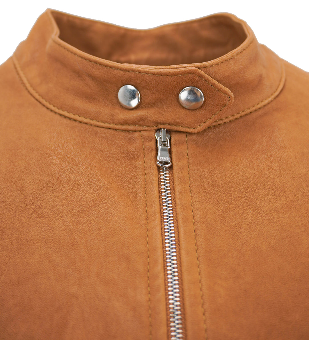 Susan Bender Leather Jacket in Brown - Discounts on Susan Bender at UAL