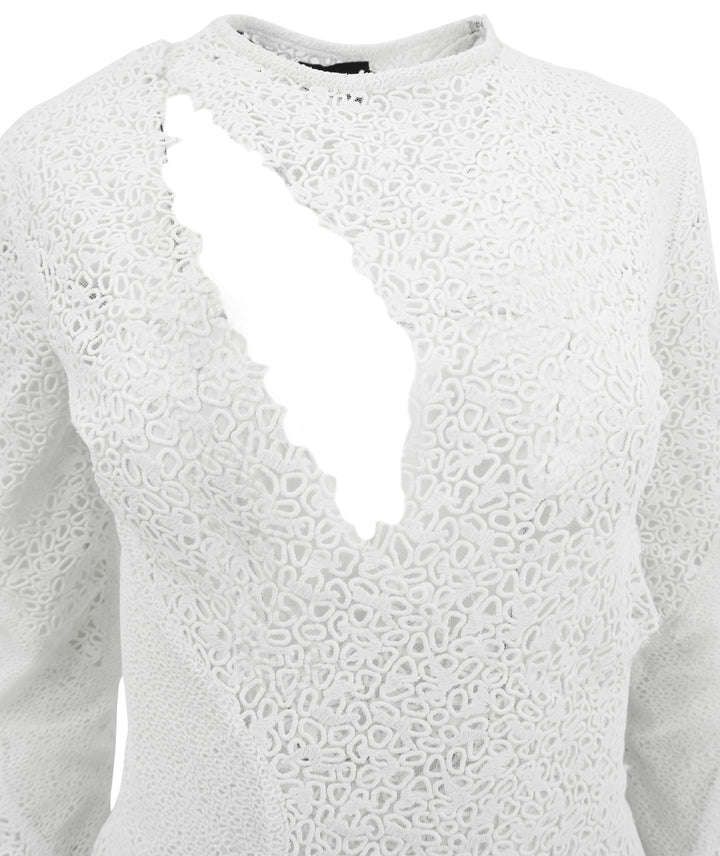 Proenza Schouler Embroidered Lace Dress in White - Discounts on Proenza Schouler at UAL