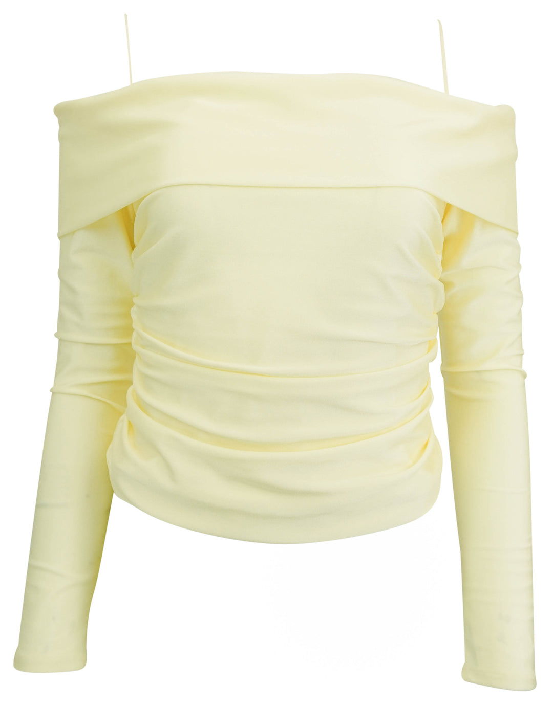Markarian Off-The-Shoulder Ruched Top in Butter Yellow - Discounts on Markarian at UAL