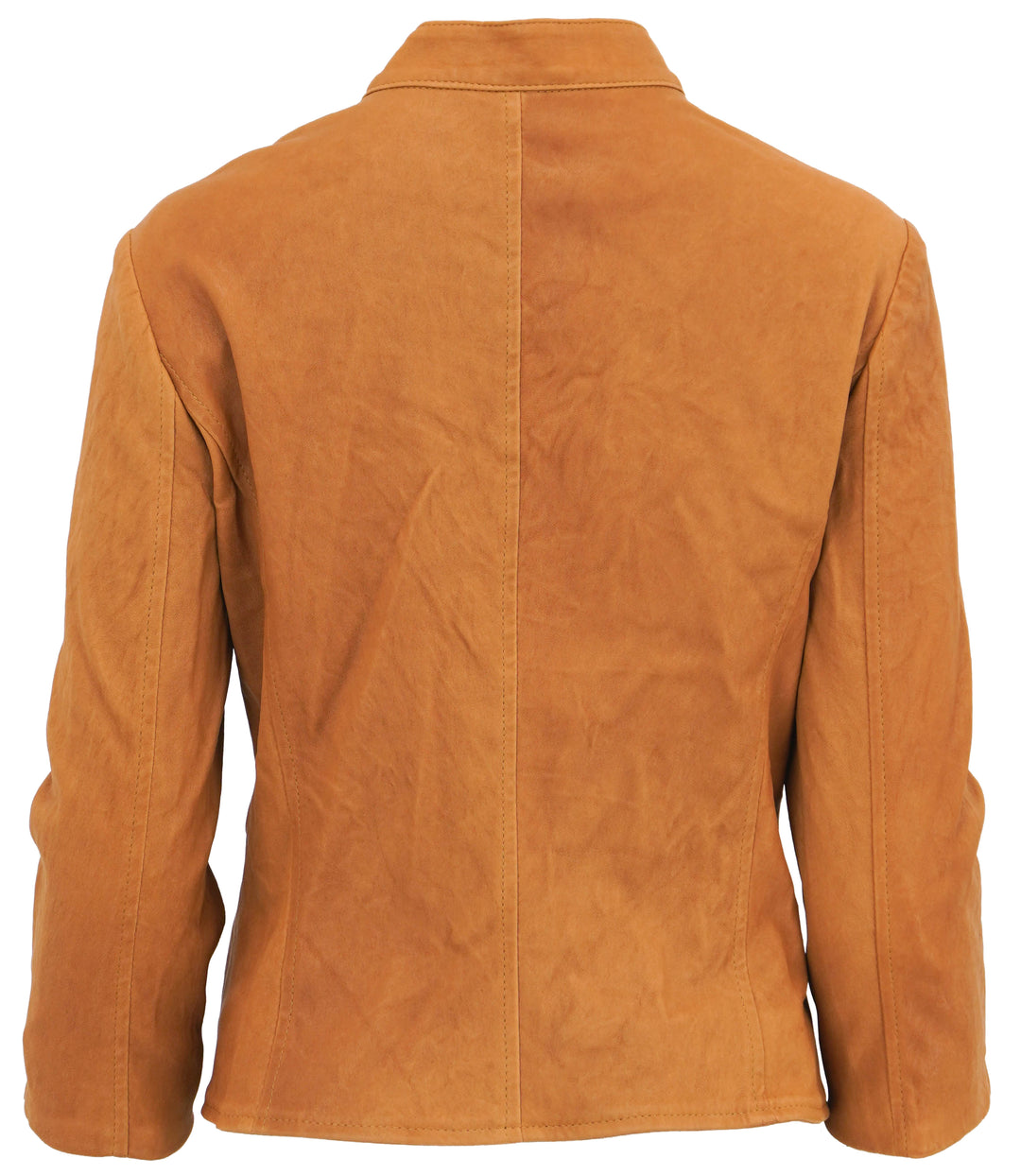 Susan Bender Leather Jacket in Brown - Discounts on Susan Bender at UAL
