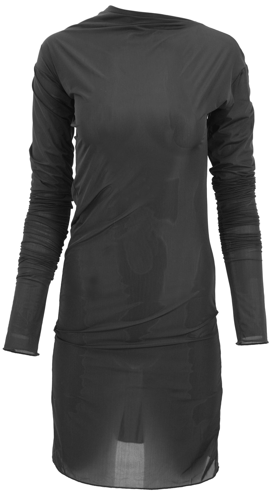 Dries Van Noten Sheer Long Sleeve Dress in Black - Discounts on Dries Van Noten at UAL