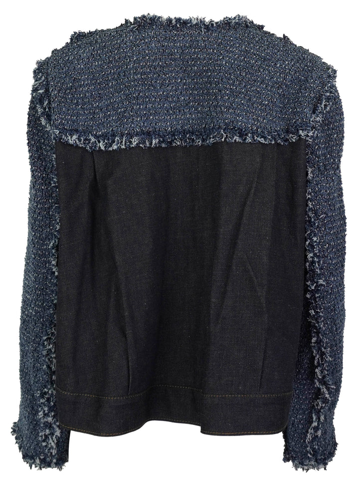 Sacai Cotton Denim Punching Jacket in Indigo
