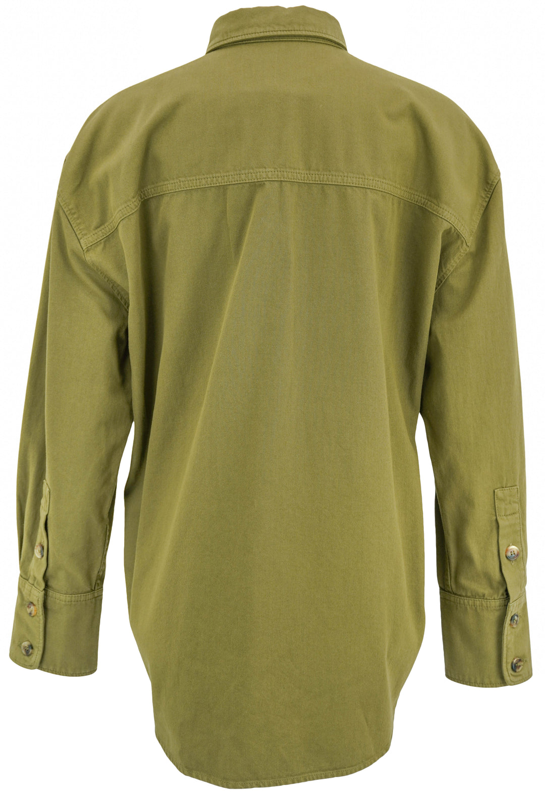 Saint Laurent Oversized Button Down Shirt in Authentic Khaki - Discounts on Saint Laurent at UAL