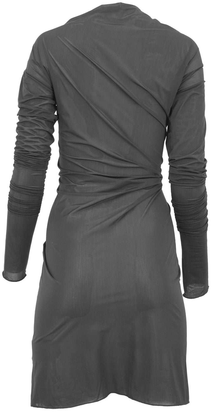Dries Van Noten Sheer Long Sleeve Dress in Black - Discounts on Dries Van Noten at UAL