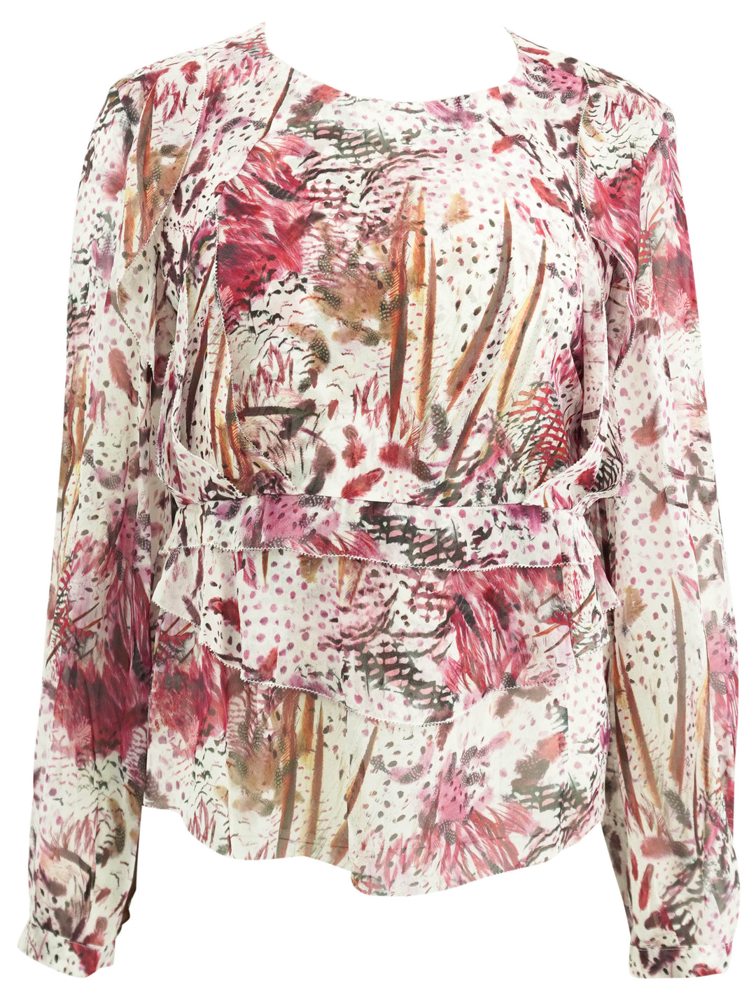 Iro Printed Blouse in Pink - Discounts on Iro at UAL