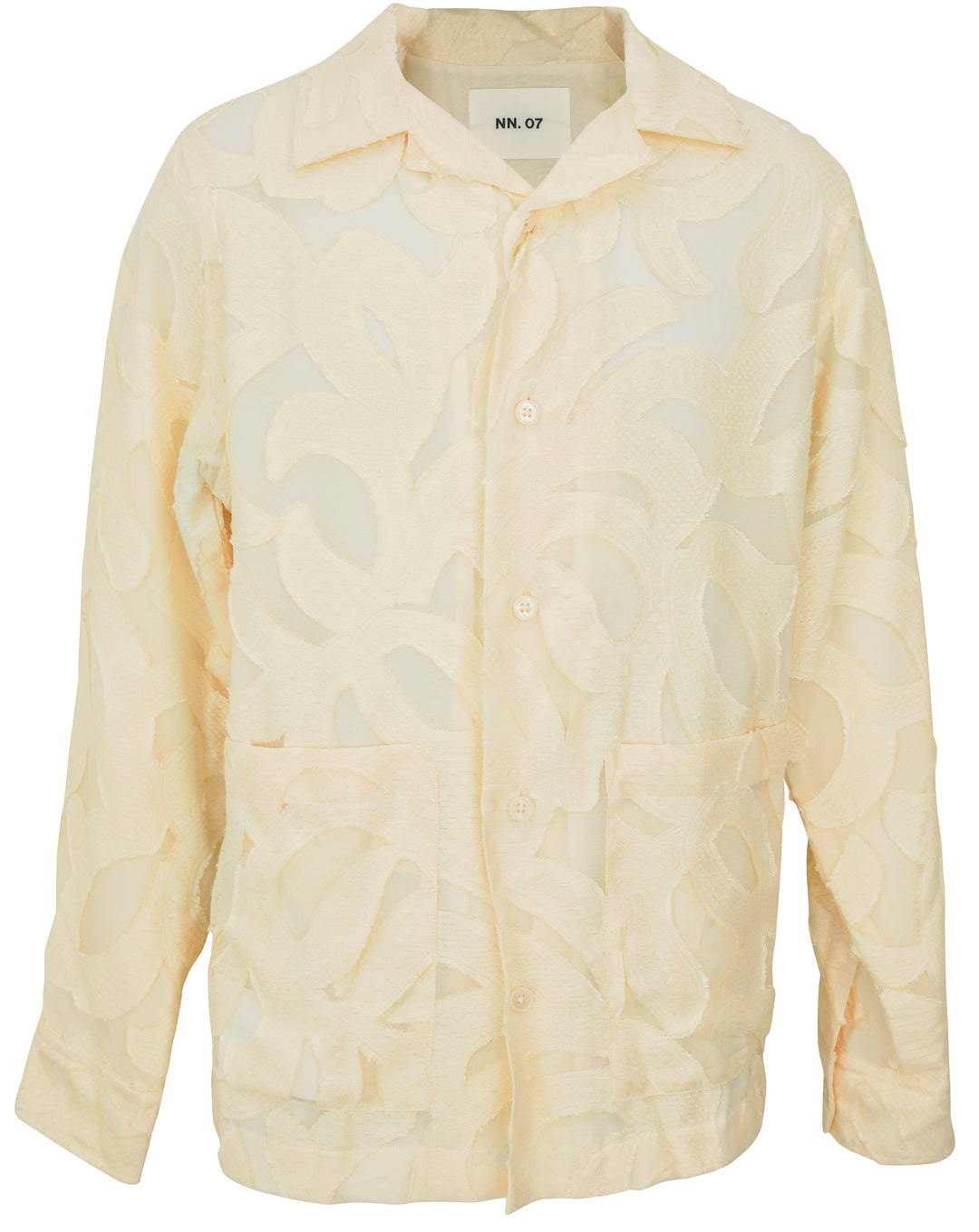 NN.07 Hank Long Sleeve Shirt in Off White - Discounts on NN. 07 at UAL