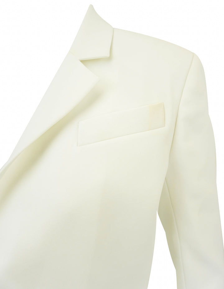 Ilá Bridal Luna Crop Blazer in White - Discounts on Ilá at UAL