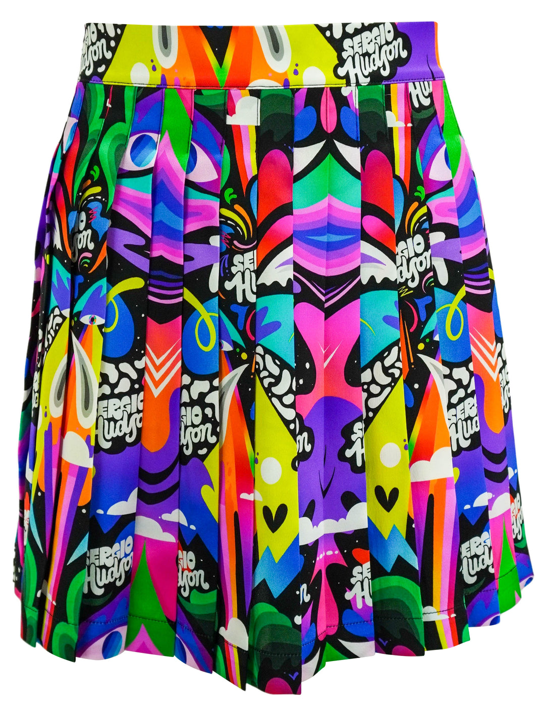 Sergio Hudson Pleated Mini Skirt in Multi - Discounts on Sergio Hudson at UAL