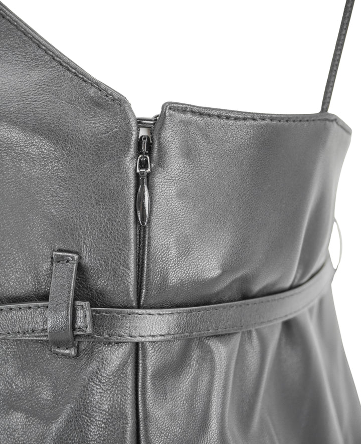 Givenchy Leather Mini Dress in Black