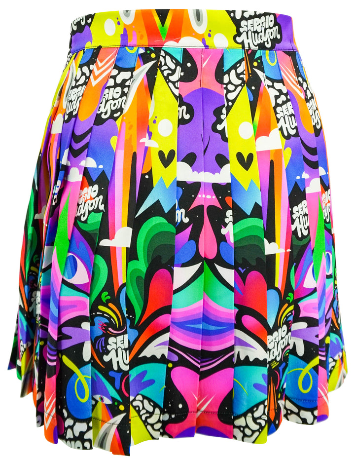 Sergio Hudson Pleated Mini Skirt in Multi - Discounts on Sergio Hudson at UAL