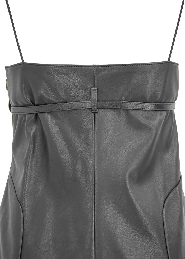 Givenchy Leather Mini Dress in Black
