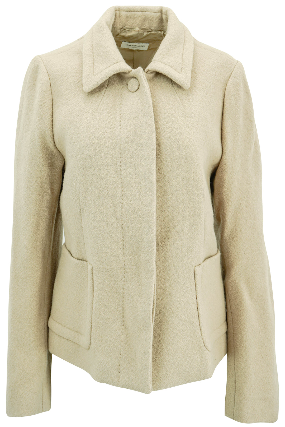 Dries Van Noten Long Sleeved Jacket in Beige - Discounts on Dries Van Noten at UAL