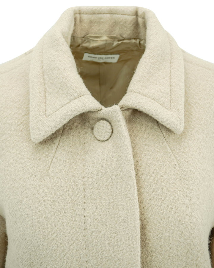 Dries Van Noten Long Sleeved Jacket in Beige - Discounts on Dries Van Noten at UAL