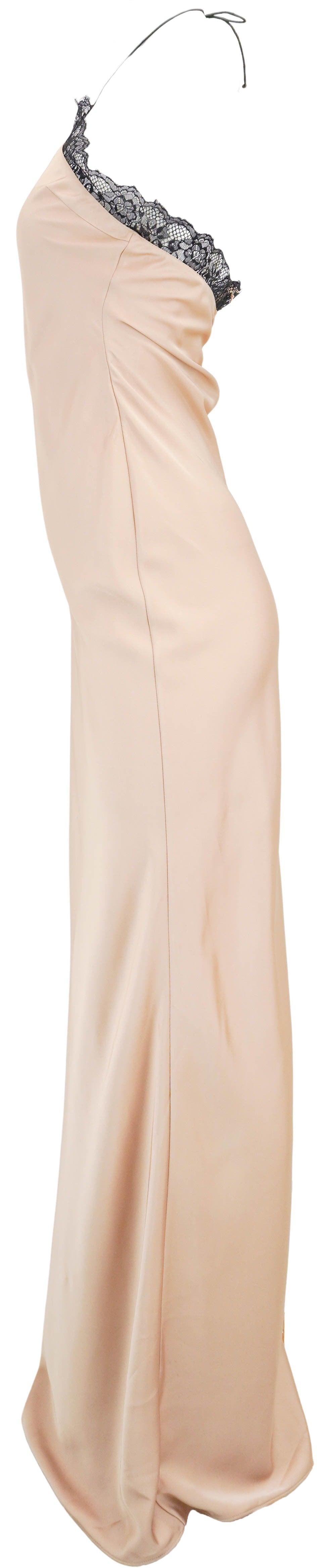 New Arrivals Halterneck Dress with Lace Detail  in Dusty Pink