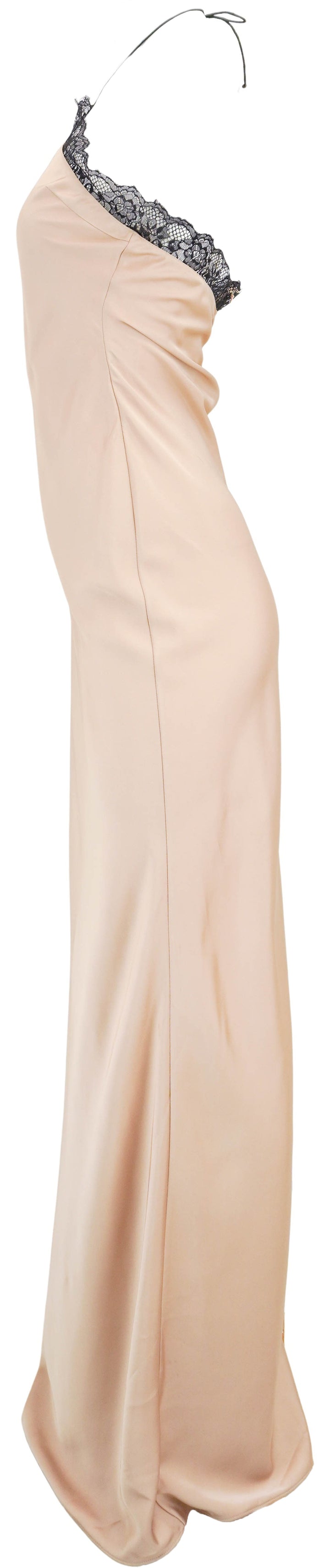 New Arrivals Halterneck Dress with Lace Detail  in Dusty Pink